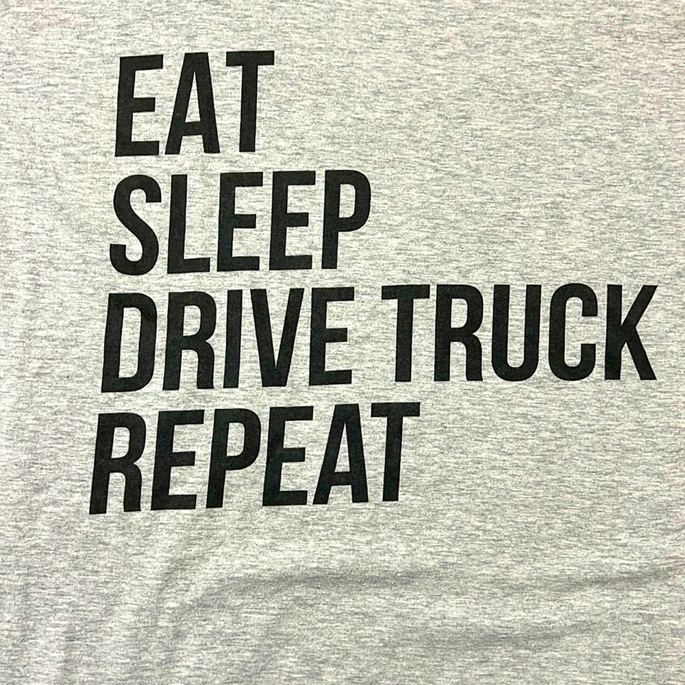 Truck Driver Tee Shirt Graphic Tee Shirt Heather Gray NWOT size 2XL